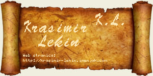 Krasimir Lekin vizit kartica